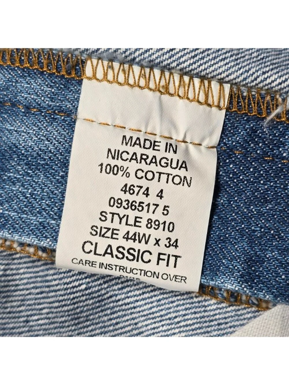 Saddlebred 44x34 Mens Big & Tall Classic Cowboy Blue Jeans Straight Leg Denim